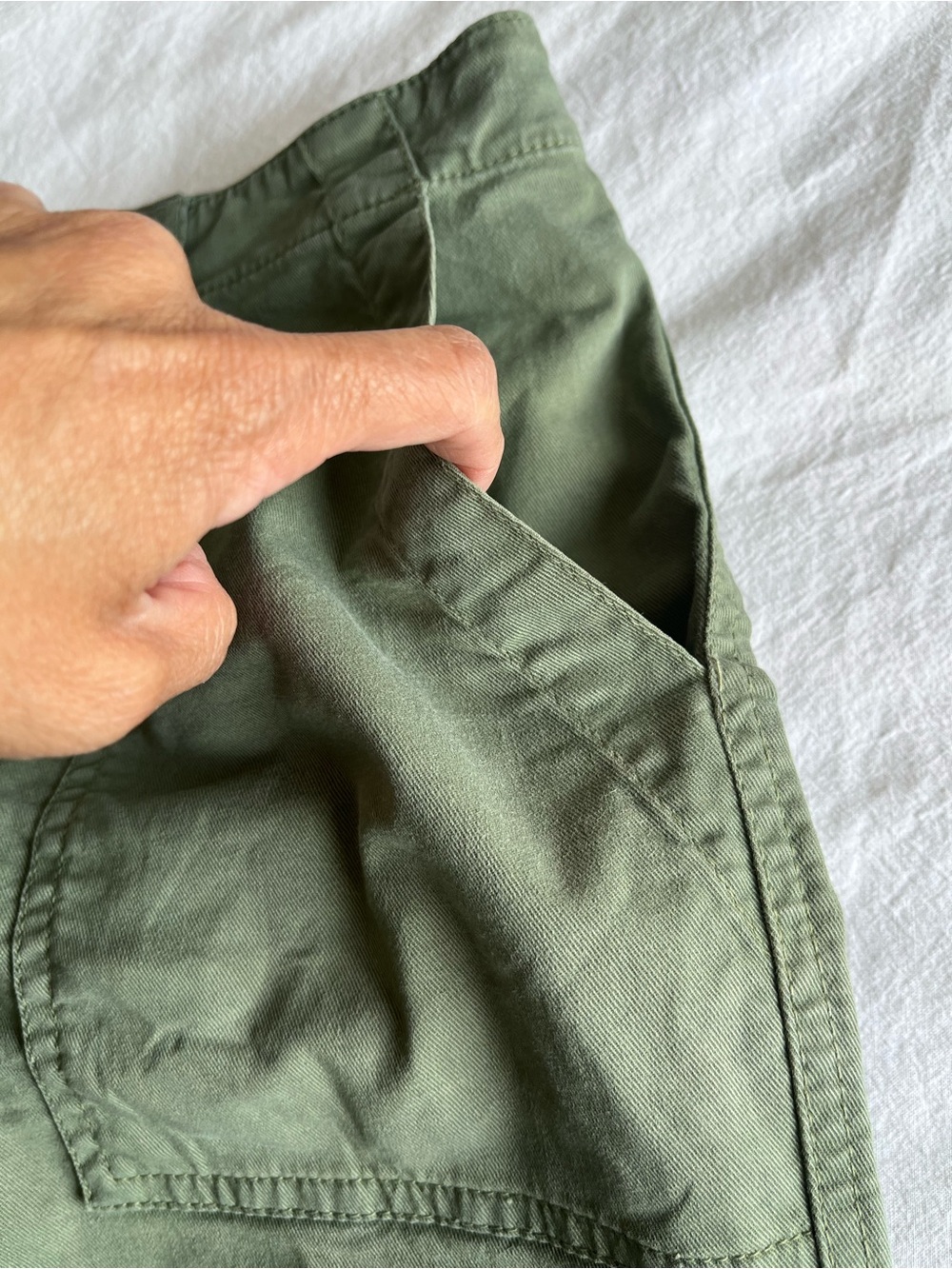 Nili Lotan Shon Cropped French Military Pants Army Green Size 4 Gorpcore Utility - Picture 15 of 16